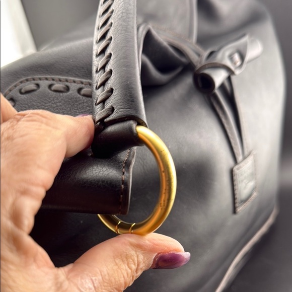 Dooney & Bourke Black Leather Tote - Picture 5 of 8